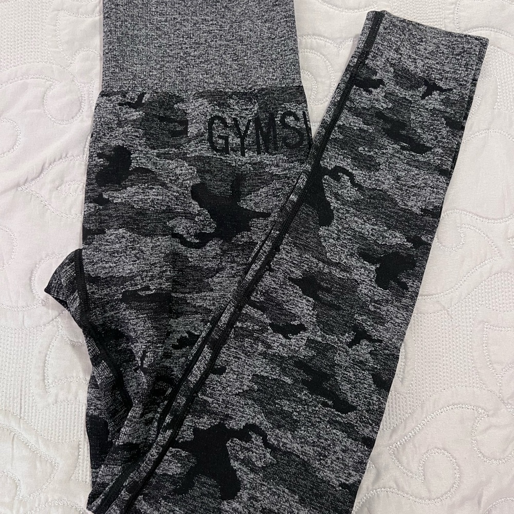 Gymshark Camo Seamless Leggings - Black